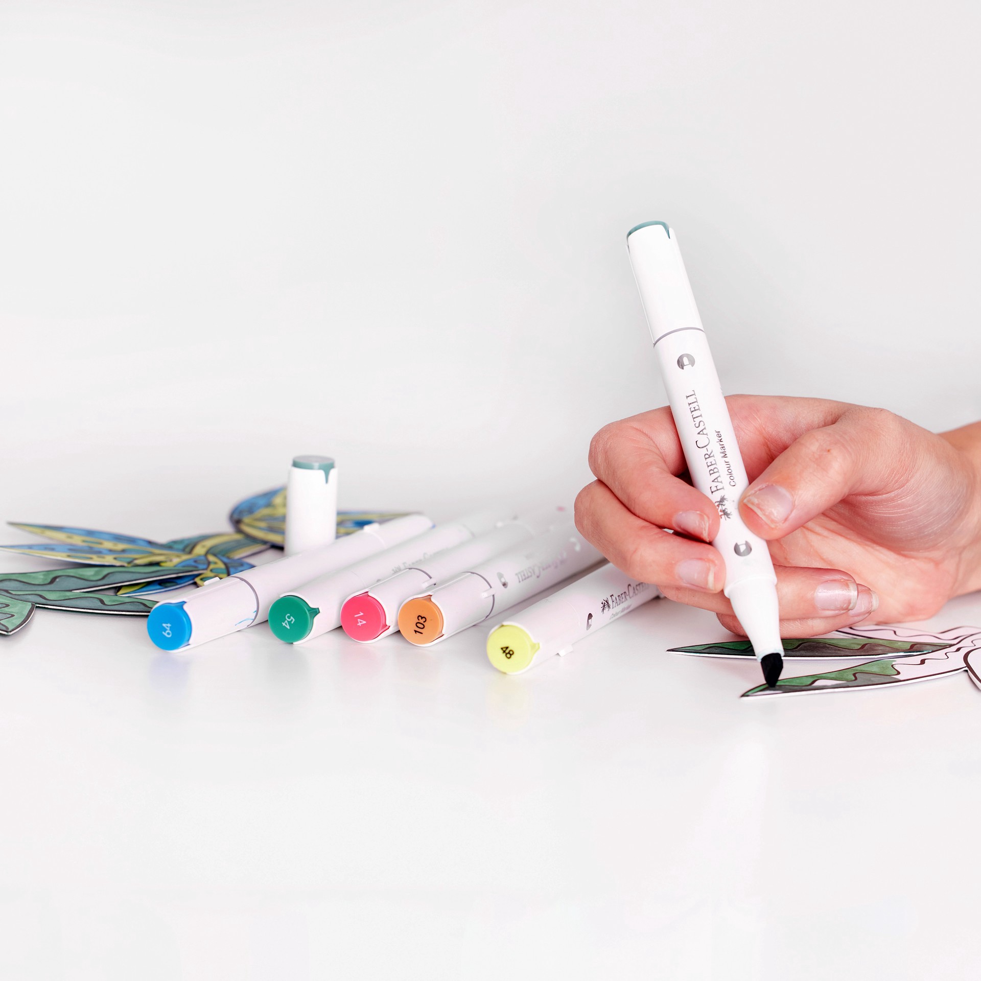 slide 8 of 10, Faber-Castell Succulents Pop Up Coloring Bouquet, 1 ct