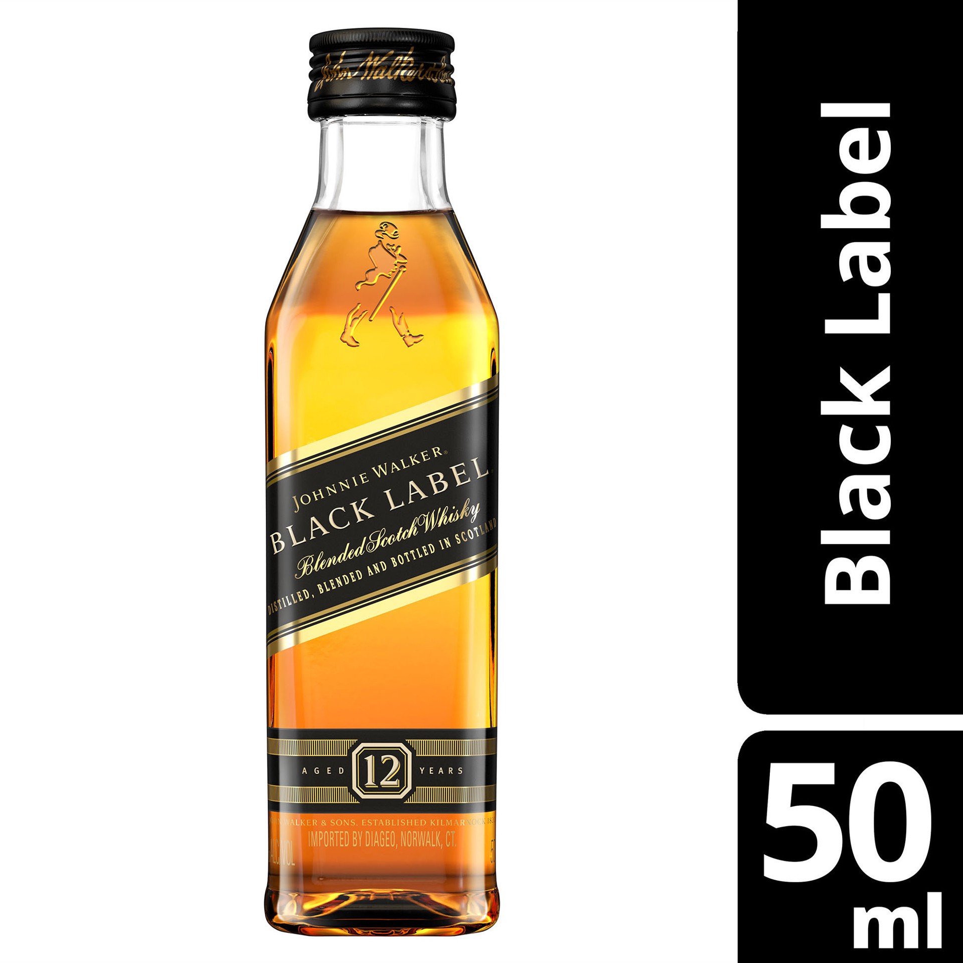 slide 3 of 4, Johnnie Walker Black Label Blended Scotch Whisky, 50mL Plastic, 50 ml