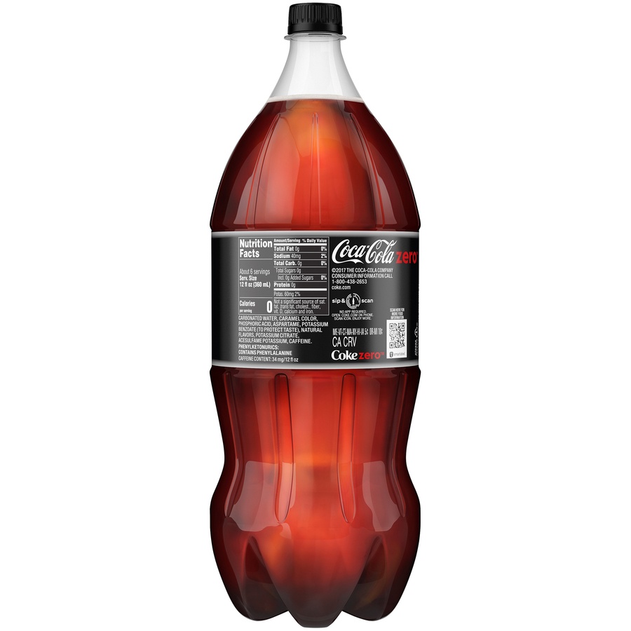 Coca Cola Coke Zero Sugar Diet Soda Soft Drink 2 Liters 6760 Fl Oz Shipt 7900