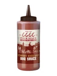 Four Sixes Straight Sixes Spicy BBQ Sauce 14 oz