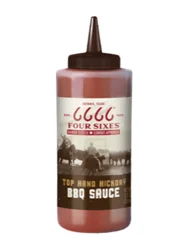 Four Sixes Top Hand Hickory BBQ Sauce 14 oz