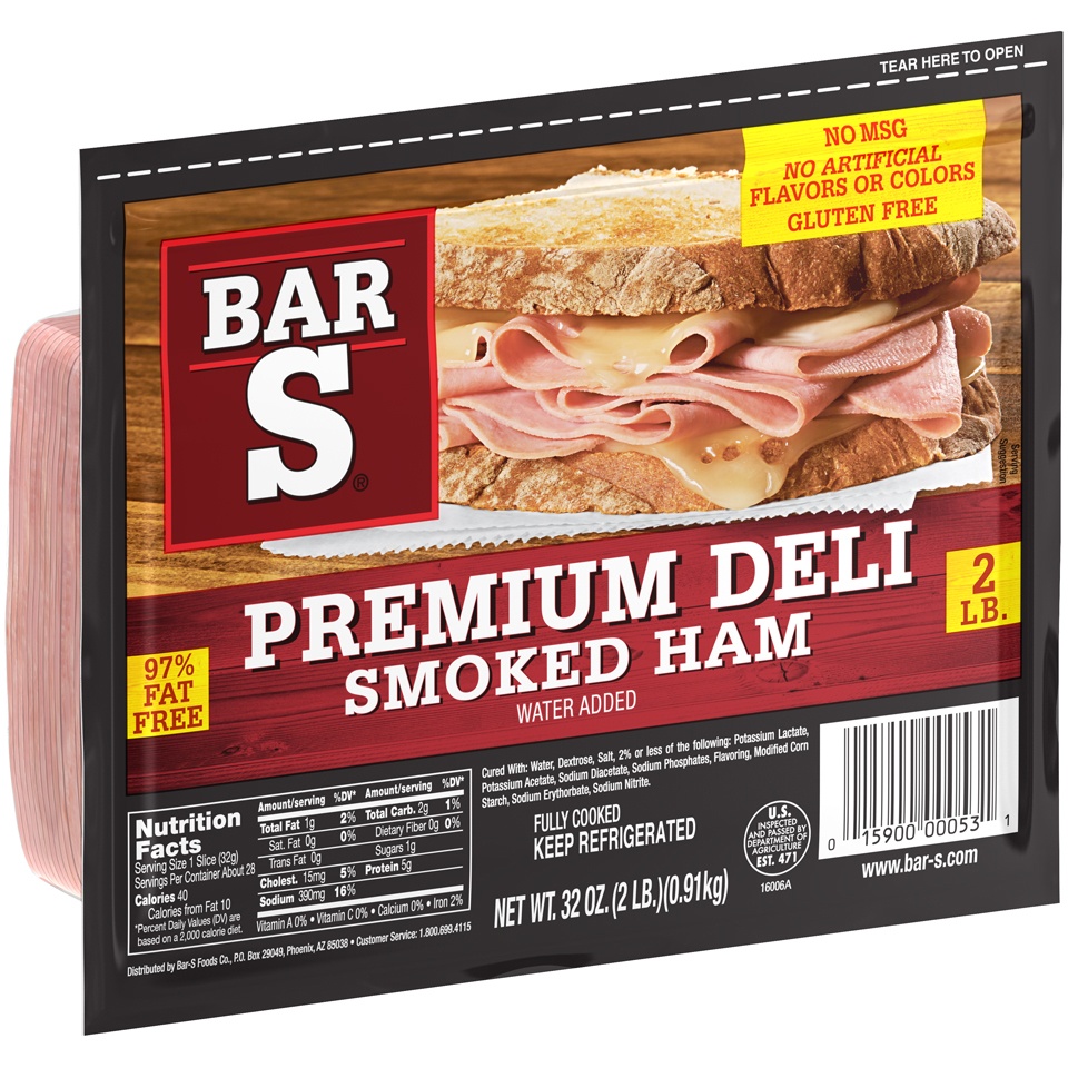 slide 6 of 7, Bar-S Extra Lean Premium Deli Ham, 32 oz