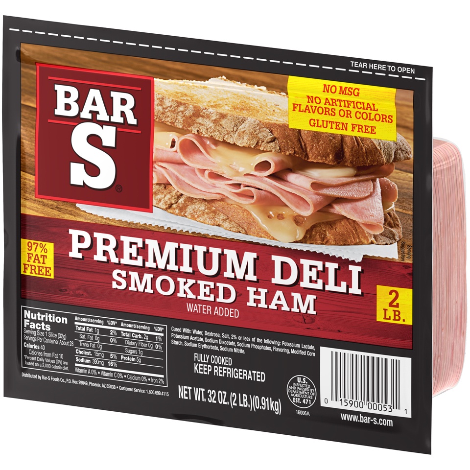 slide 4 of 7, Bar-S Extra Lean Premium Deli Ham, 32 oz