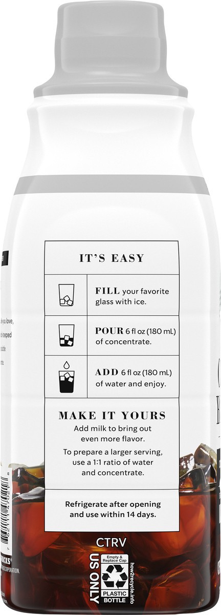 slide 7 of 15, Starbucks Cold Brew Coffee Concentrate, Sweetened Signature Black, 100% Arabica, Multi-Serve Bottle (32 Fl Oz), 32 fl oz