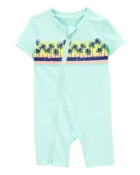 Oshkosh Baby 1-Piece Palm Tree Rashguard Mint 9M