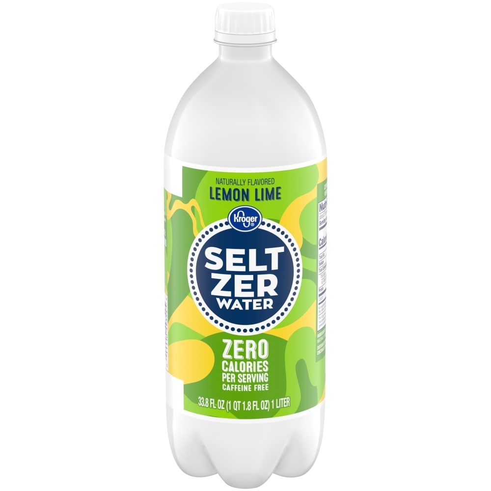 slide 1 of 1, Kroger Lemon Lime Seltzer Water - 1 liter, 1 liter