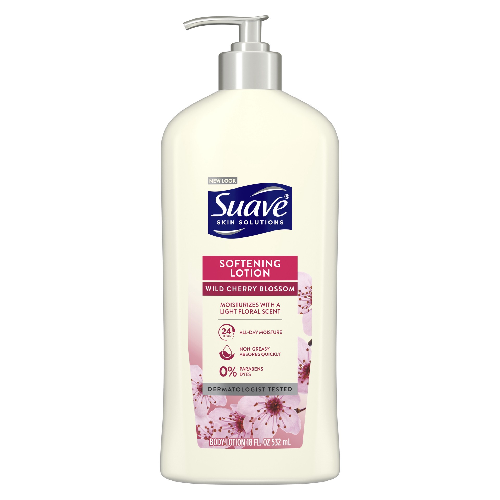slide 1 of 6, Suave Skin Solutions Body Lotion Wild Cherry Blossom, 18 oz, 18 oz