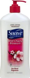 Suave Skin Solutions Body Lotion Wild Cherry Blossom, 18 oz