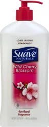 Suave Skin Solutions Body Lotion Wild Cherry Blossom, 18 oz