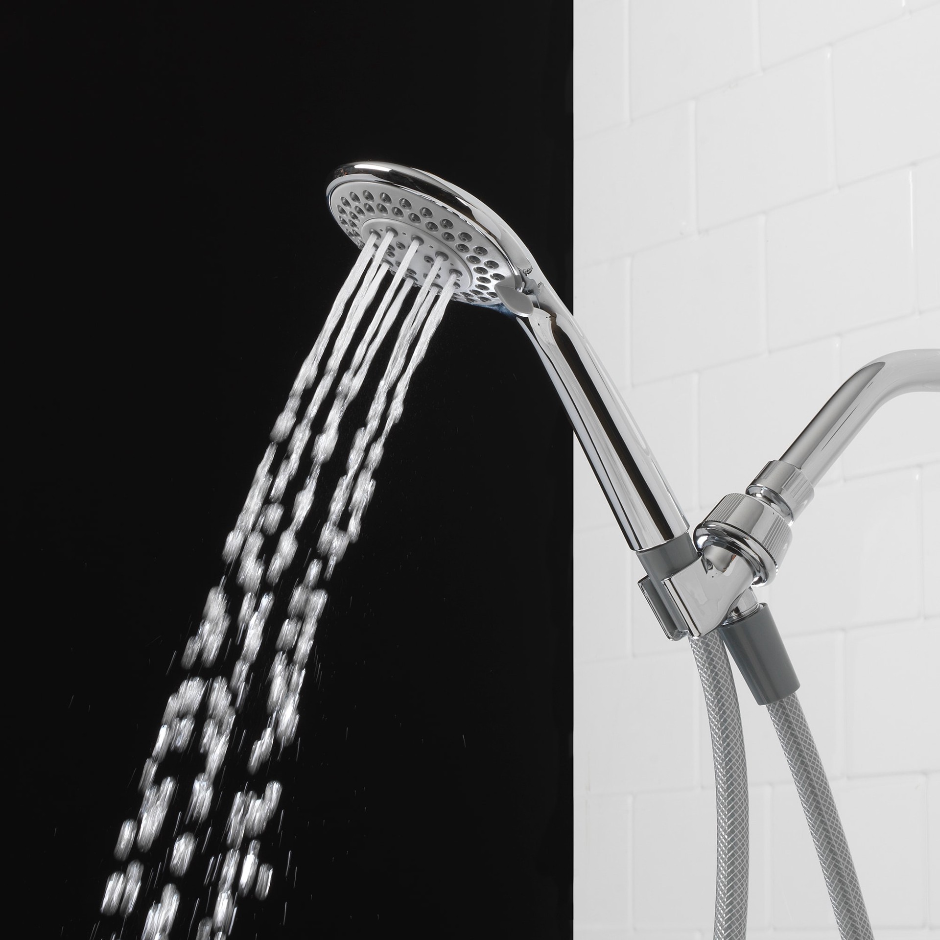 slide 6 of 6, Project Source 5 -Spray Chrome 3.5-in Round Handheld Shower Head 1.8 GPM, 1 ct