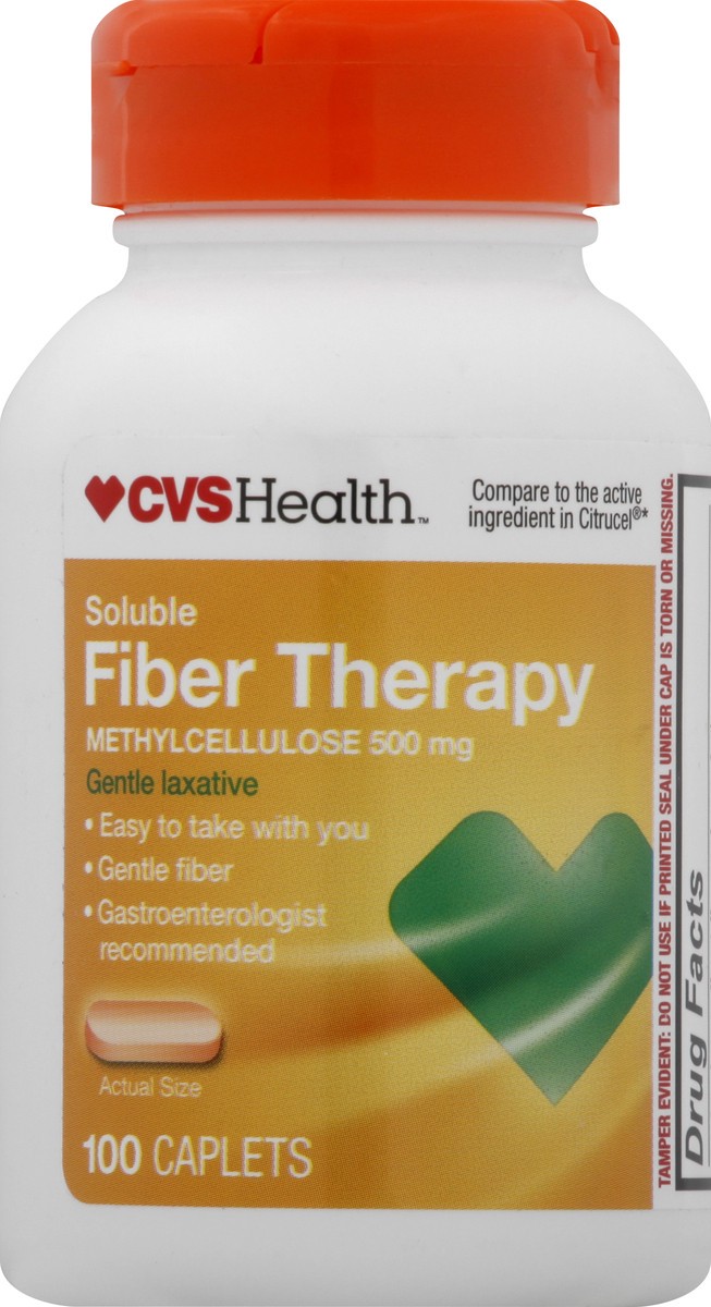 slide 1 of 8, CVS Health Soluble Fiber Therapy Caplets, 100 Ct, 100 ct