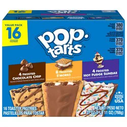 Pop-Tarts Toaster Pastries, Variety Pack, 27 oz Box, 16 Pop-Tarts