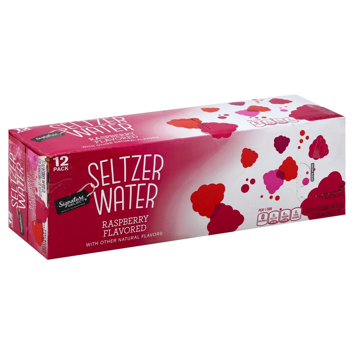 slide 1 of 1, Signature Select Seltzer Water 12 ea, 