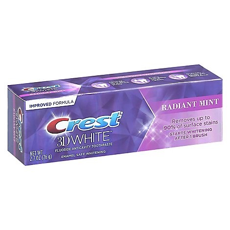 slide 1 of 1, Crest 3D White Whitening Toothpaste Rad, 2.7 oz