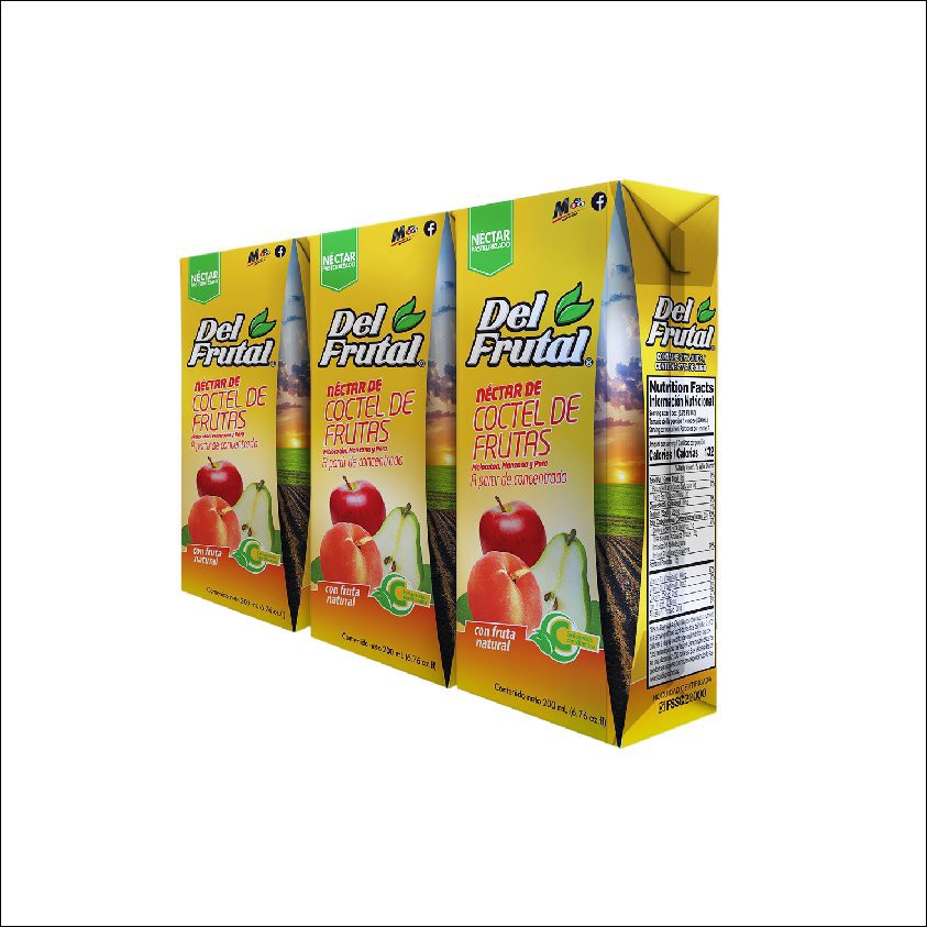 slide 1 of 1, Delfru Del Frutal Fruit Punch Nectar - 6.76 oz, 20.1 fl oz