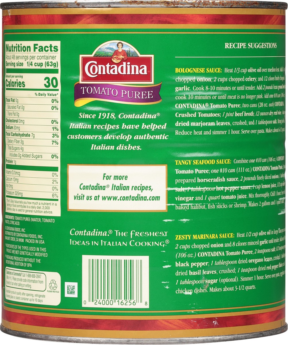 slide 13 of 13, Contadina Tomato Puree 106 oz, 