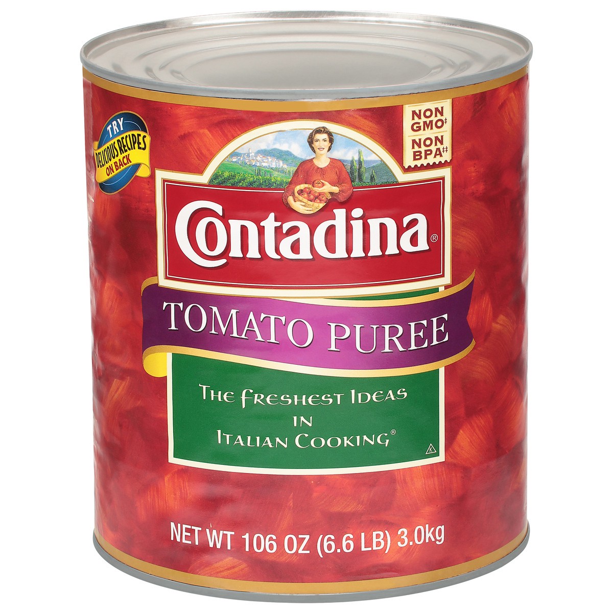 slide 6 of 13, Contadina Tomato Puree 106 oz, 