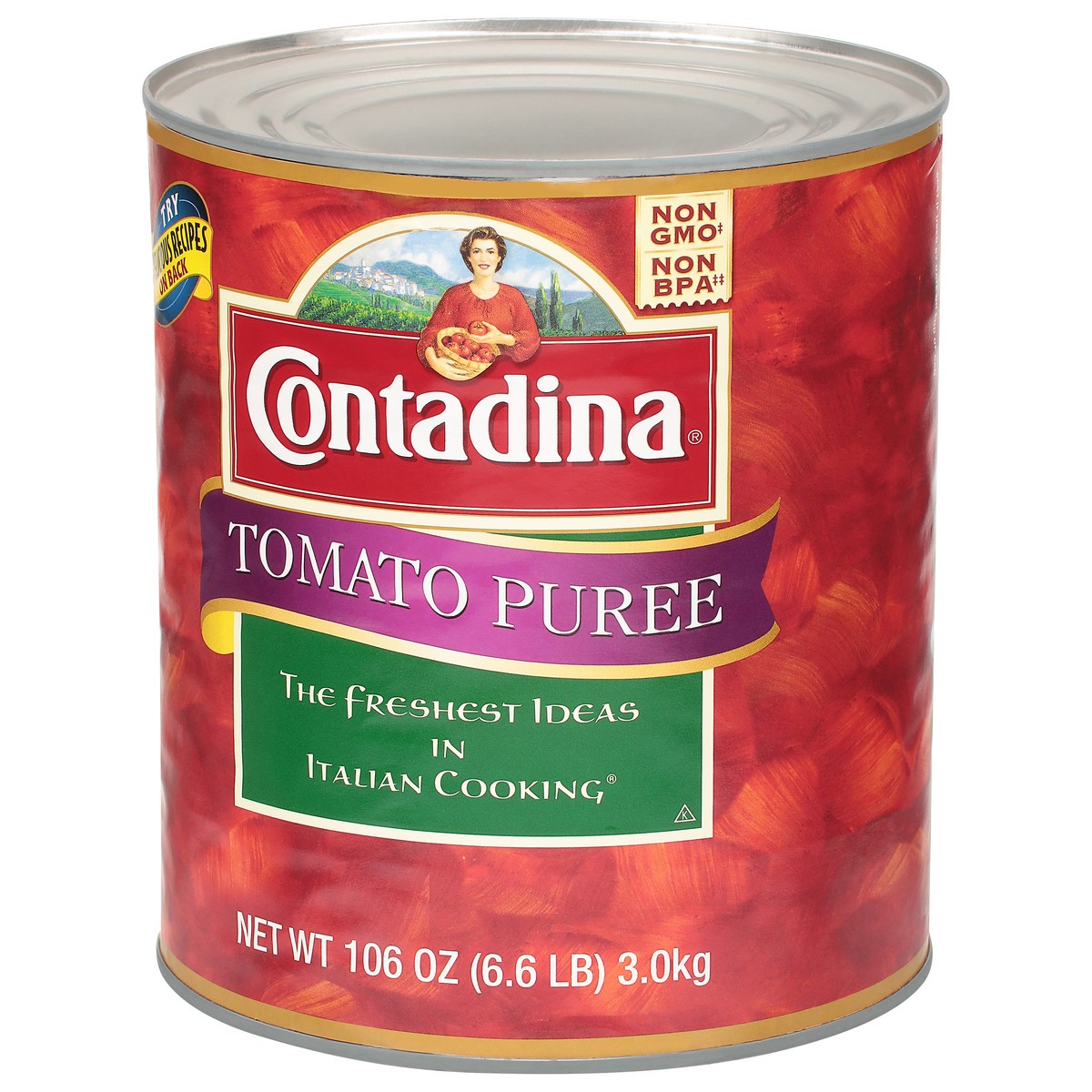 slide 8 of 13, Contadina Tomato Puree 106 oz, 