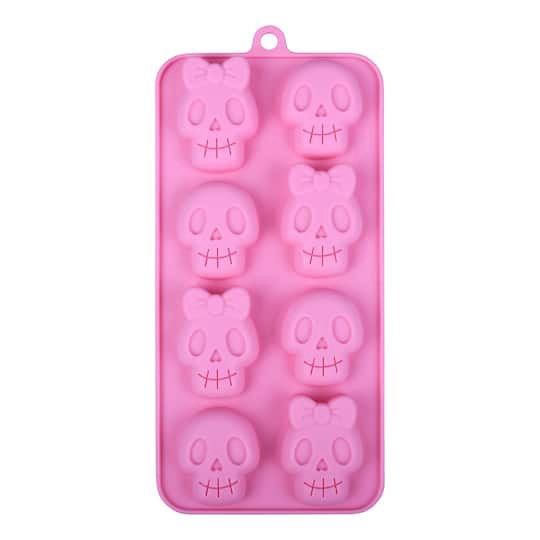 slide 1 of 4, Sweet & Spooky Skull Silicone Candy Mold By Makery, 4.07 in x 8.87 in