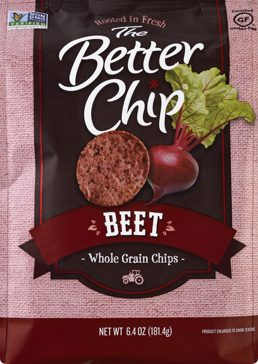 slide 5 of 11, The Better Chip Beet Whole Grain Chips 6.4 oz, 6.4 oz