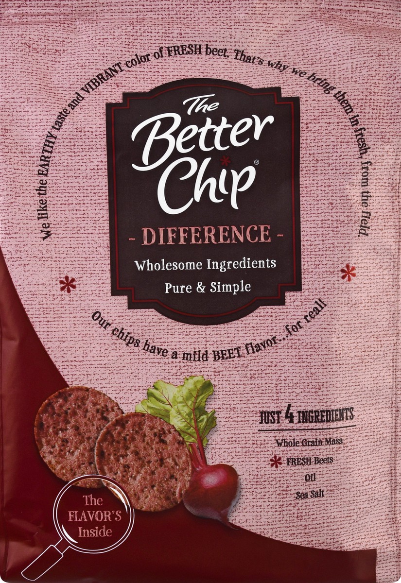 slide 8 of 11, The Better Chip Beet Whole Grain Chips 6.4 oz, 6.4 oz