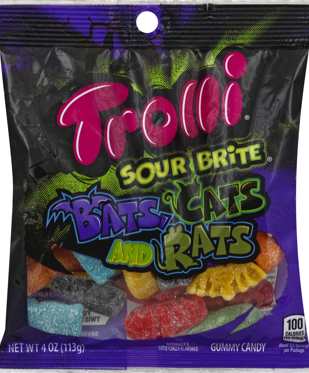 slide 5 of 5, Trolli Halloween Bats Cats and Rats, 4 oz