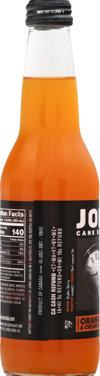 slide 3 of 9, Jones Orange & Cream Soda - 12 fl oz, 12 fl oz