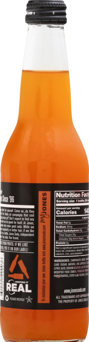 slide 8 of 9, Jones Orange & Cream Soda - 12 fl oz, 12 fl oz