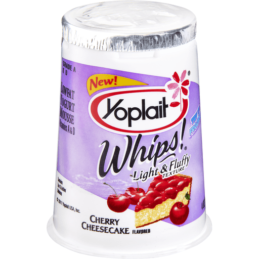 slide 2 of 9, Yoplait Whips! Yogurt Cherry Cheesecake, 4 oz