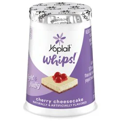 Yoplait Whips Reduced Fat Yogurt Mousse, Cherry Cheesecake Flavored, Gluten Free Snack, 4 OZ Yogurt Cup
