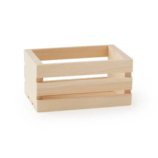 slide 1 of 4, Mini Wood Crate By Make Market, 5 in x 3.3 in x 2.5 in