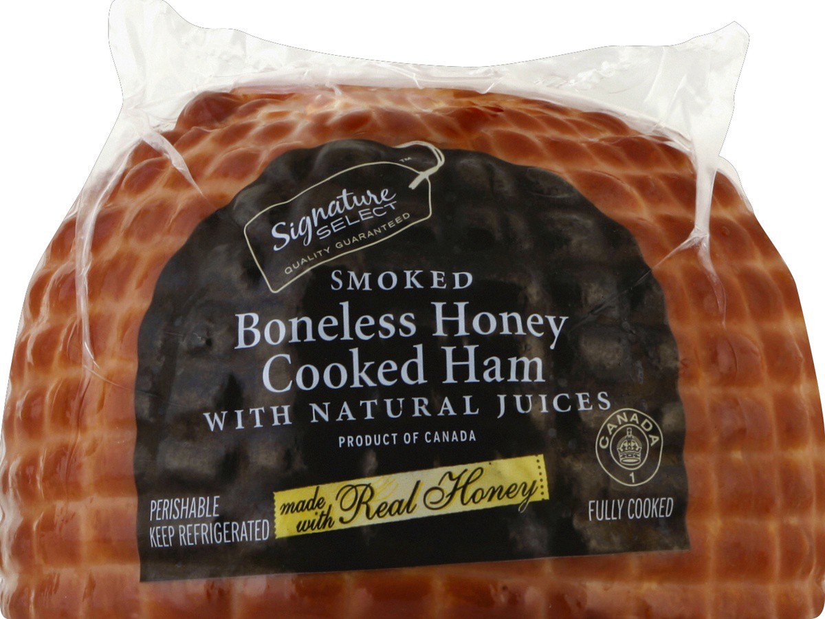 slide 3 of 5, Signature Select Honey Ham Half Boneless, per lb