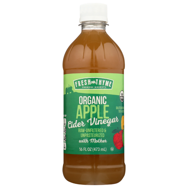 slide 1 of 1, Fresh Thyme Organic Apple Cider Vinegar, 16 fl oz