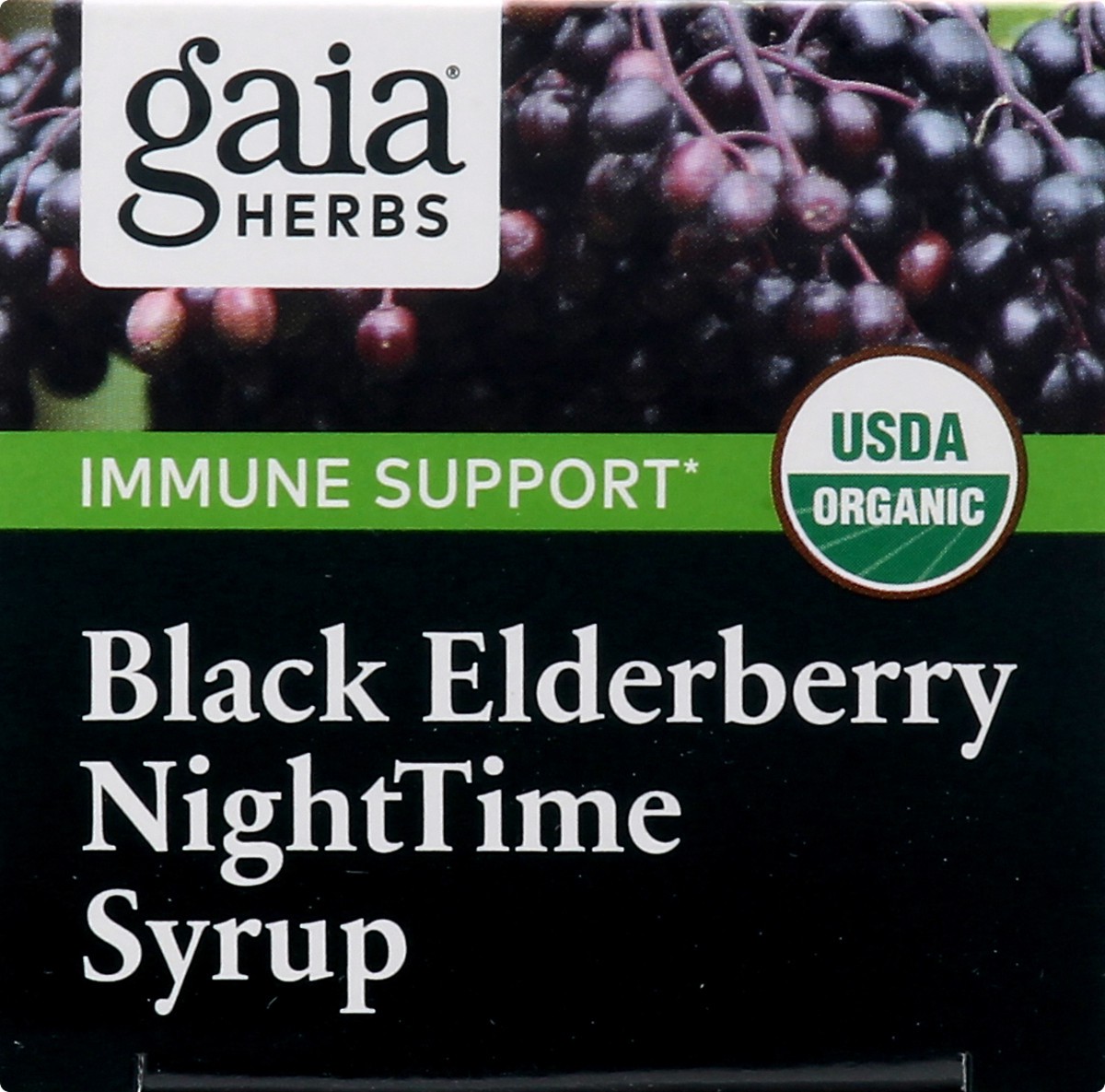 slide 5 of 9, Gaia Herbs Nighttime Formula Black Elderberry Syrup 5.4 oz, 5.4 oz