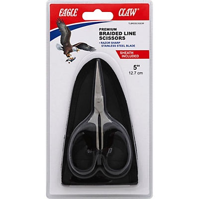 slide 1 of 1, Eagle Claw Premium Braid Line Scissors, 5 in