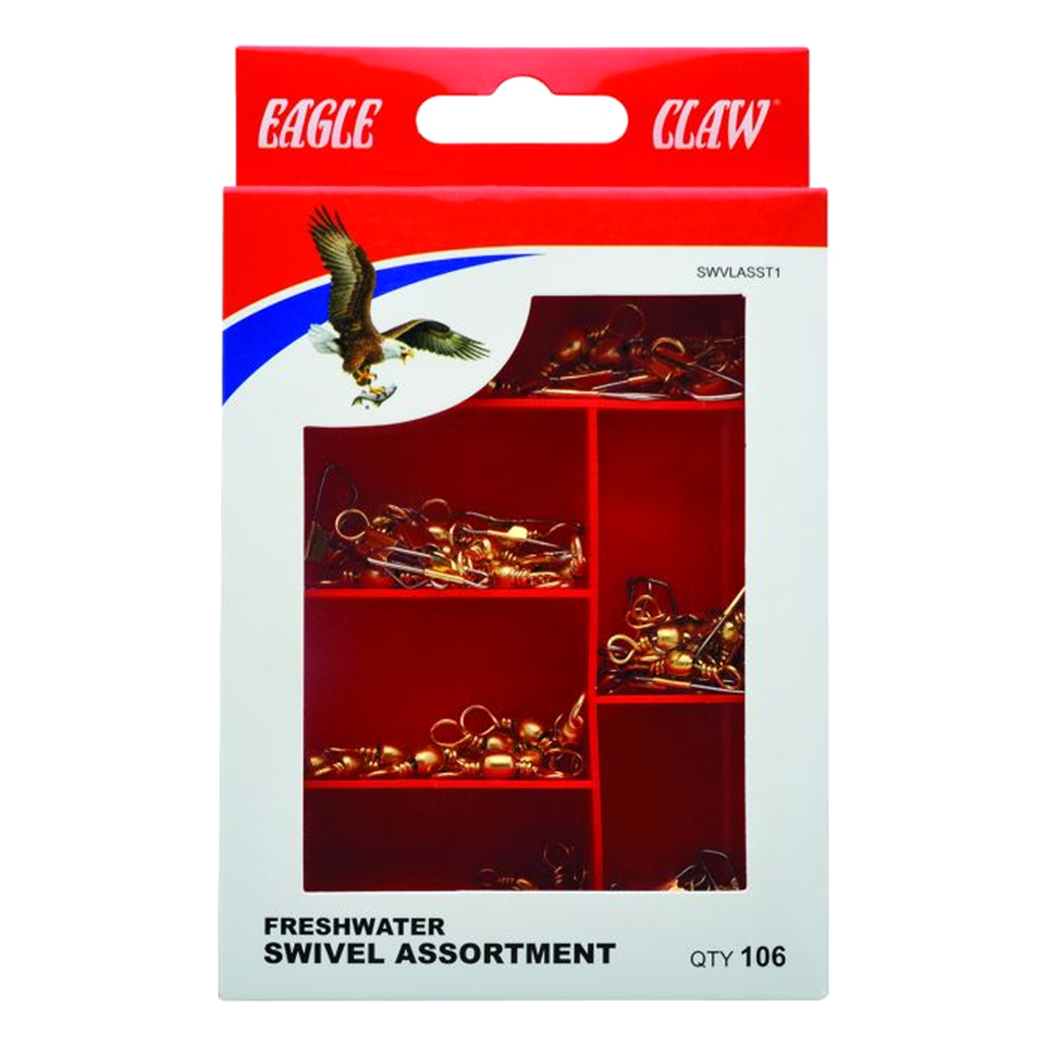 slide 1 of 1, Eagle Claw Swivel Assortment, 106 ct