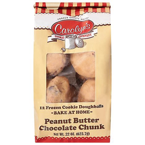 slide 1 of 1, Carolyns Cookie Company Cookie Dough Peanut Butter Chocolate Chunk - 22 Oz, 22 oz
