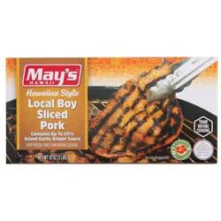 May's Hawaiian Style Local Boy Sliced Pork - Frozen - 32oz