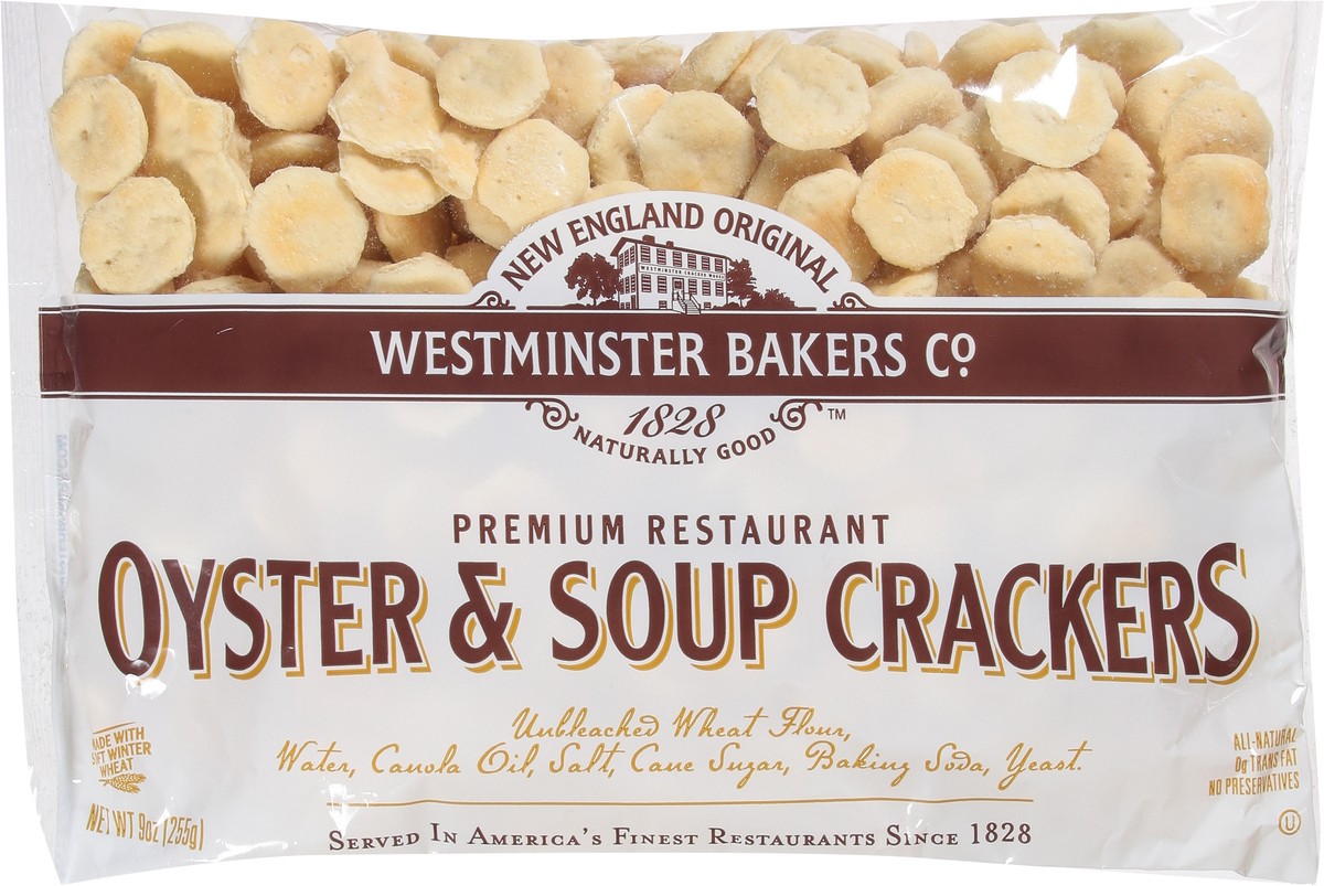 slide 6 of 9, Westminster Bakers Co. Premium Restaurant Oyster & Soup Crackers 9 oz, 9 oz