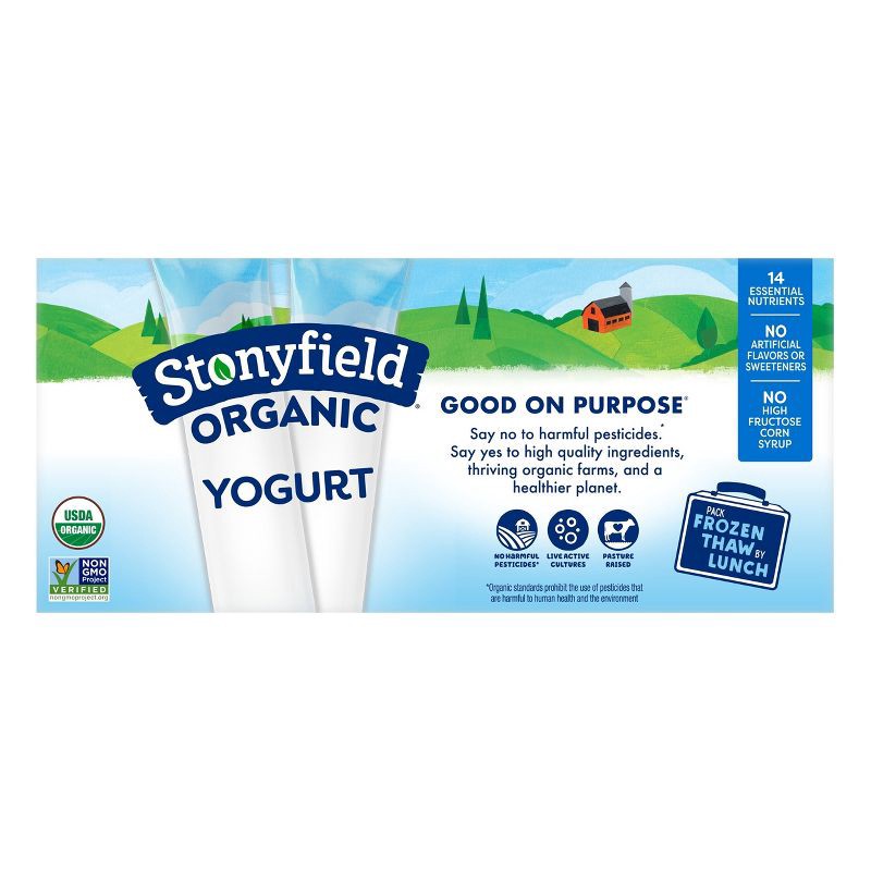 slide 6 of 11, Stonyfield Organic Kids' Strawberry & Mixed Berry Lowfat Yogurt - 16ct/2oz Tubes, 16 ct; 2 oz