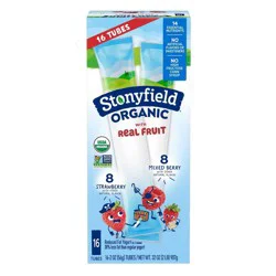 Stonyfield Organic Kids' Strawberry & Mixed Berry Lowfat Yogurt - 32oz/16ct