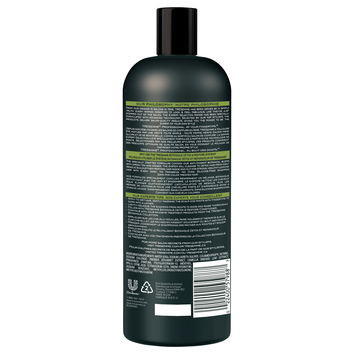 slide 2 of 2, TRESemmé expert botanique detox restore shampoo, 25 fl oz