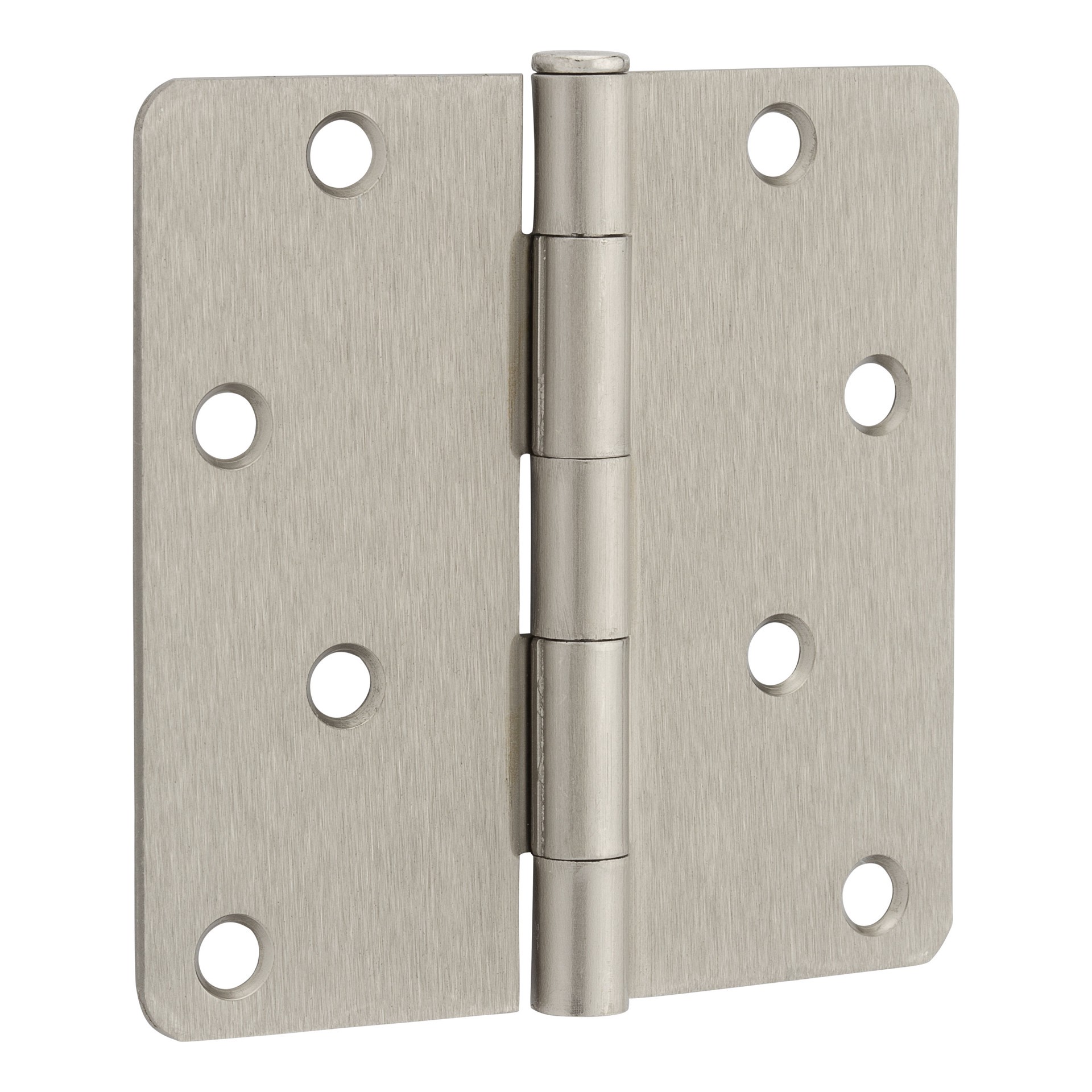slide 4 of 6, RELIABILT 4-in H x 1/4-in Radius Silver Mortise Interior/Exterior Door Hinge, 1 ct