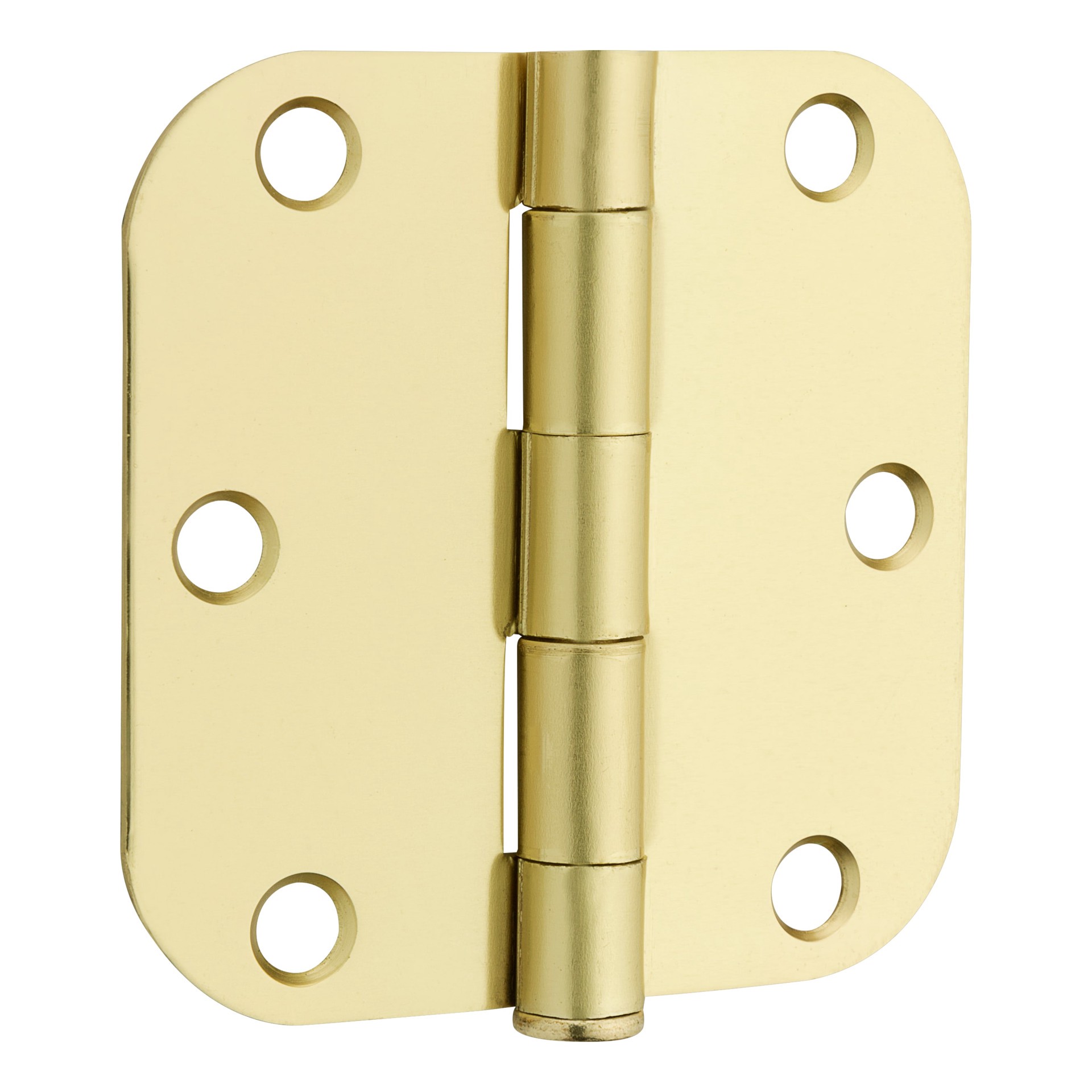 slide 1 of 6, RELIABILT 3-in H x 5/8-in Radius Gold Mortise Interior Door Hinge, 1 ct