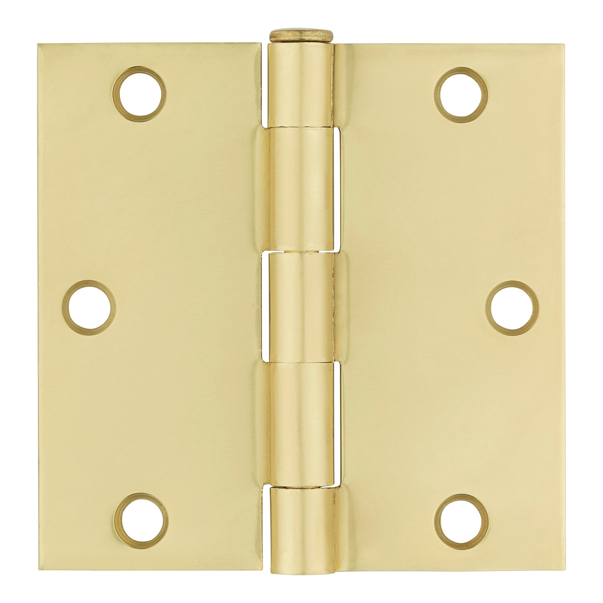 slide 2 of 6, RELIABILT 3-1/2-in H Square Gold Mortise Interior Door Hinge, 1 ct