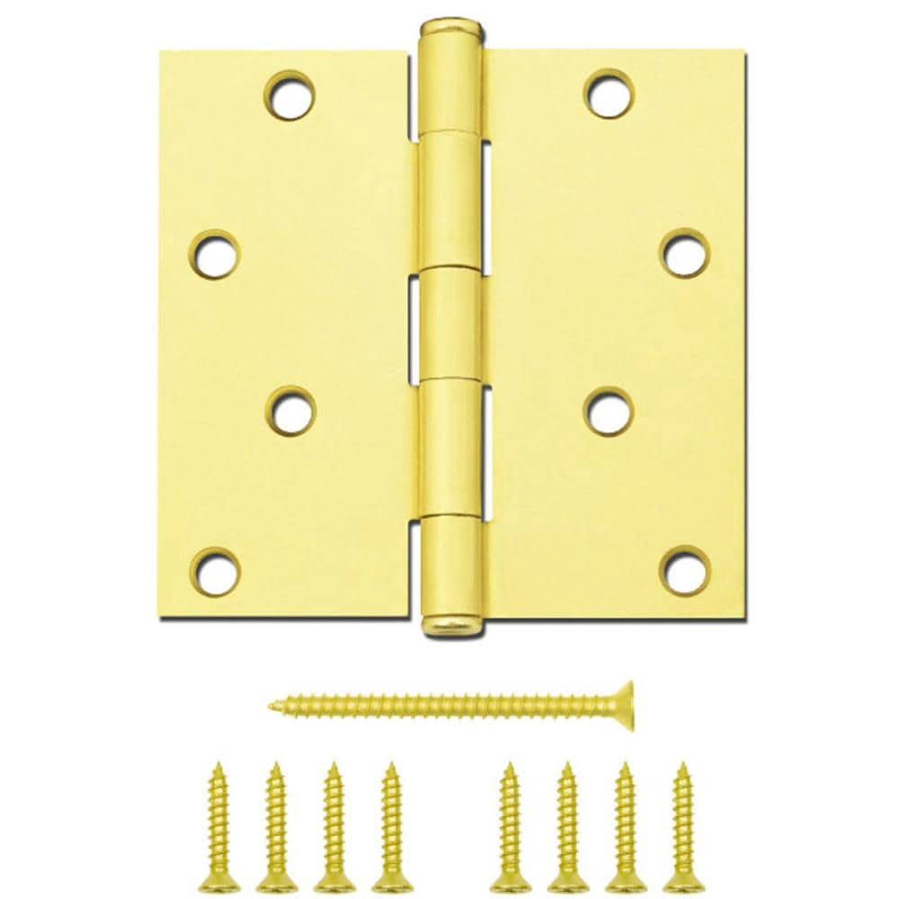 slide 1 of 6, RELIABILT 4-in H Gold Mortise Interior/Exterior Door Hinge, 1 ct