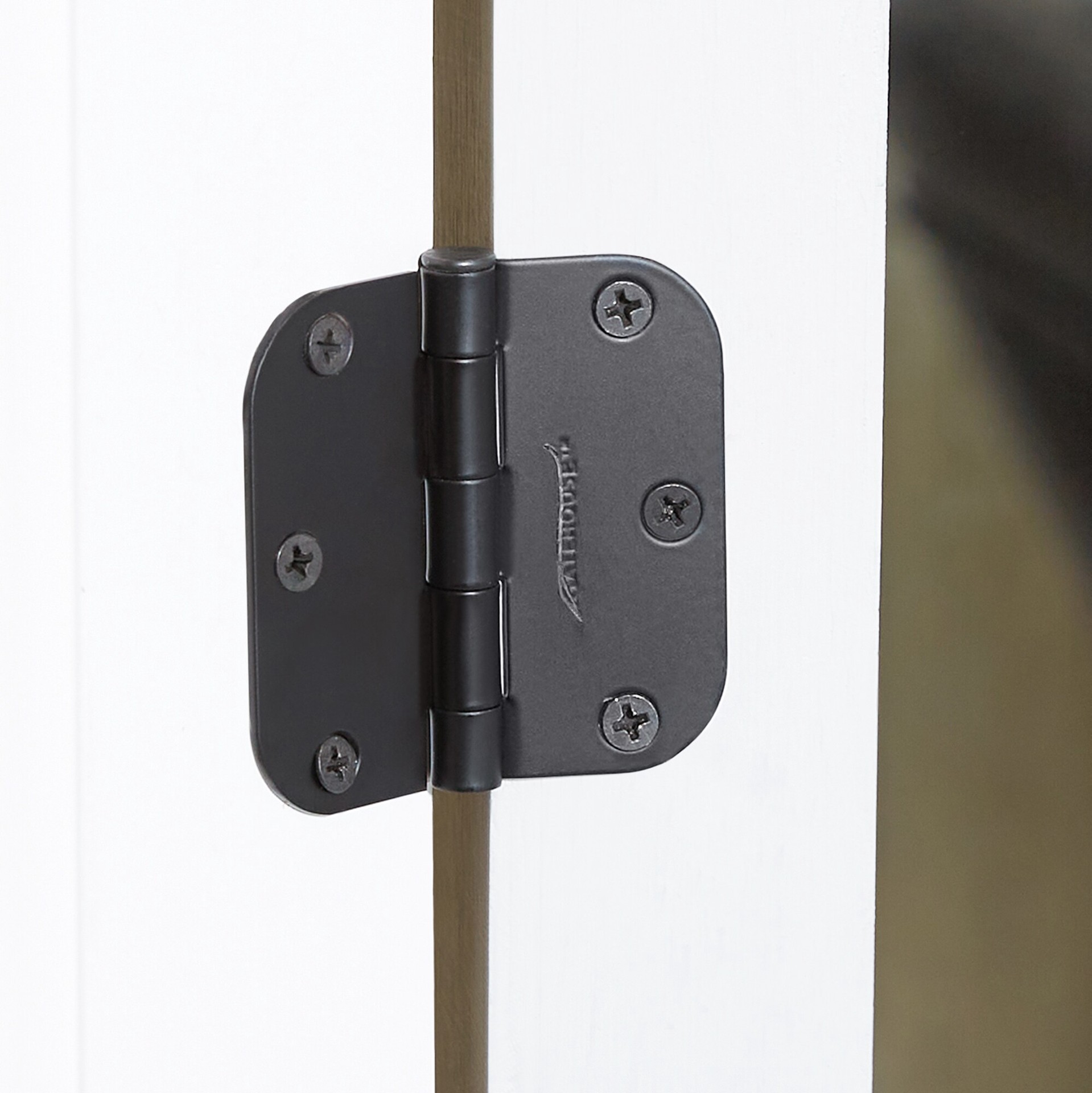 slide 2 of 6, RELIABILT 3-in H x 5/8-in Radius Black Mortise Interior Door Hinge, 1 ct