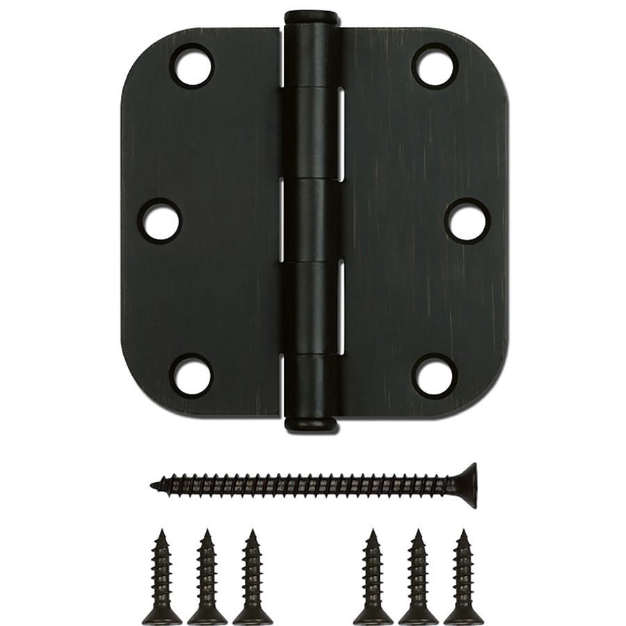 slide 1 of 6, RELIABILT 3-in H x 5/8-in Radius Black Mortise Interior Door Hinge, 1 ct
