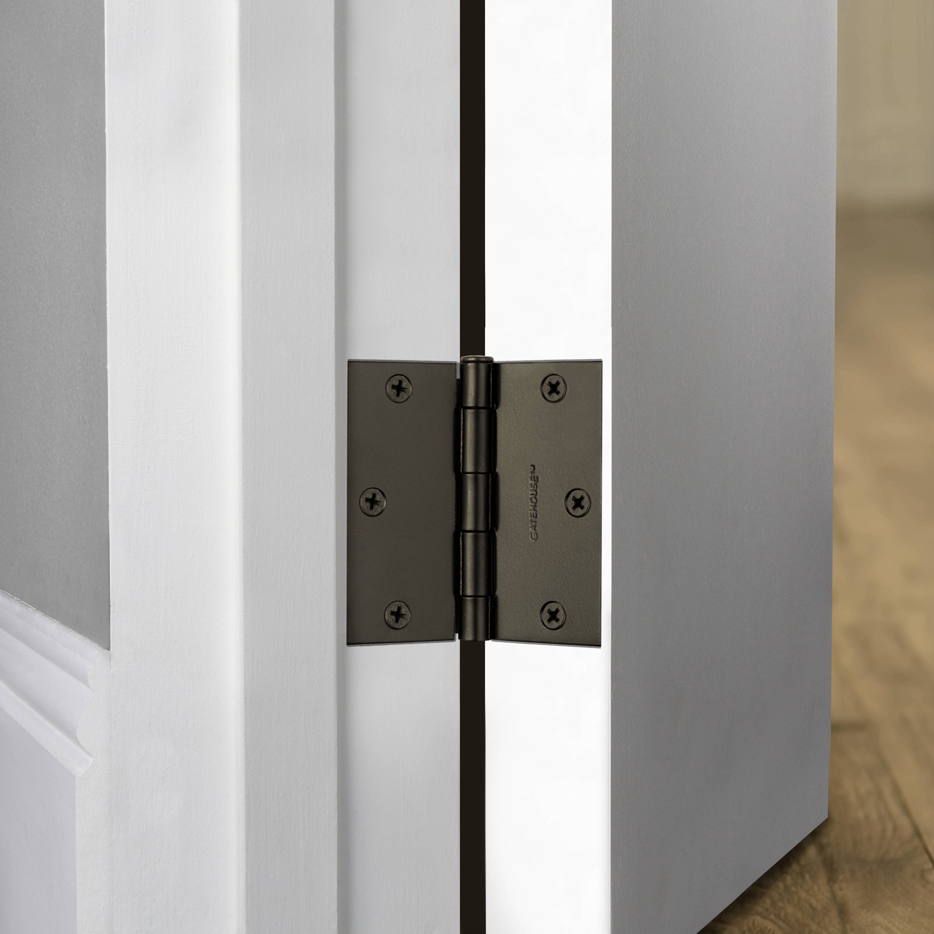 slide 6 of 6, RELIABILT 3-1/2-in H Square Bronze Mortise Interior Door Hinge, 1 ct