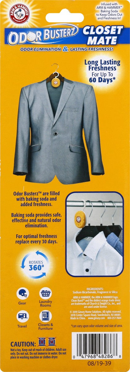 slide 2 of 10, Arm & Hammer Odor Busterz Closet Mate, 2 ct